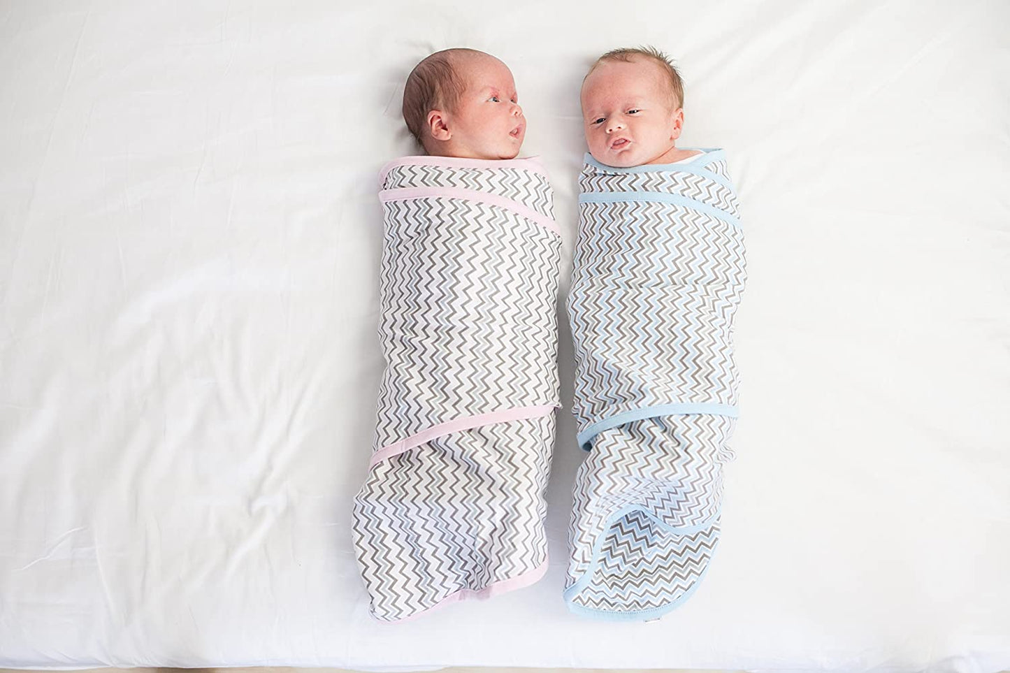 Miracle Blanket Swaddle Wrap for Newborn Infant Baby, Pink Chevron