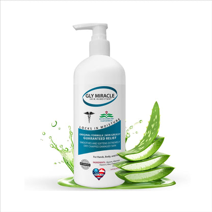 GLY MIRACLE Body Lotion for Extremely Dry Skin – 16 oz Pump Bottle | Fast-Absorbing, Non-Greasy Moisture for Hands, Body & Feet | Glycerin-Rich, Light, Fresh Scent