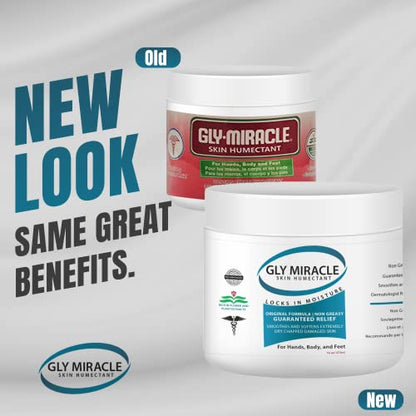 GLY MIRACLE Moisturizing Body Lotion 16 oz Jar - Non-Greasy Skin Humectant for Extremely Dry Skin, Hands, Body, and Feet, Light, Fresh Scent with Pure Glycerin for Nourishing Hydration