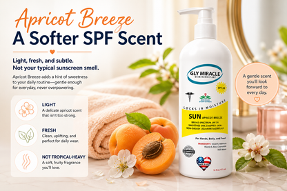 GLY MIRACLE SUN SPF 30 Sunscreen Body Lotion, 16 oz, Apricot Breeze