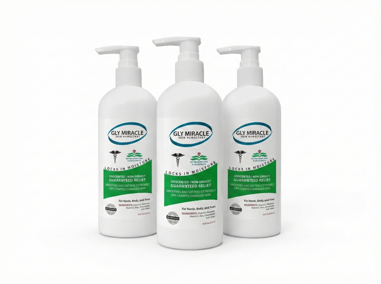 Gly Miracle Fragrance-Free Non-Greasy Body Lotion, 16 oz High-Glycerin Moisturizer for Sensitive, Extremely Dry Skin, Hands, Feet & Body