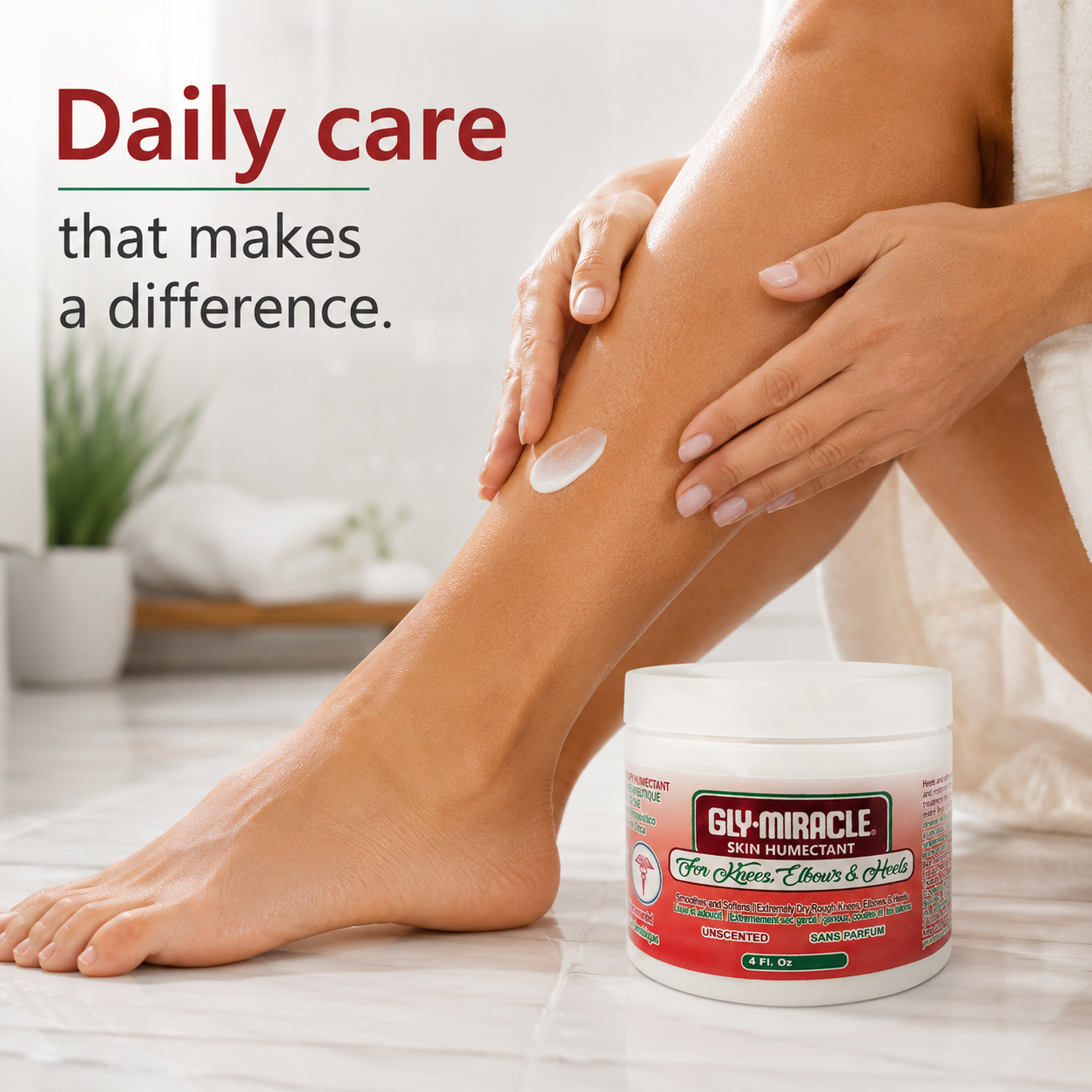 GLY MIRACLE For Knees, Elbows & Heels, Locks In Hydration, Unscented, 4 oz Jar