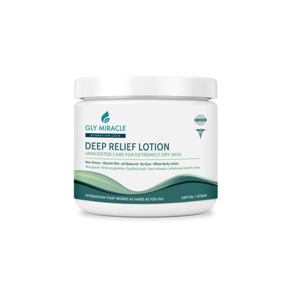 GLY MIRACLE Deep Relief Lotion 16 oz jar, unscented, new packaging