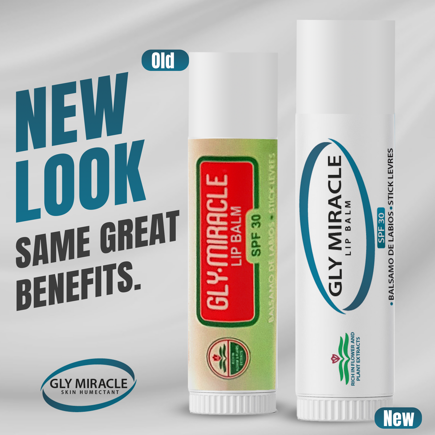 GLY MIRACLE Moisturizing Unflavored Lip Balm Bundle of Three (3) SPF 30 Natural Elixir of Aloe Vera, Bees Wax, Coconut Oil, Lanolin, Shea Butter to help repair, protect, nourish and soften lips