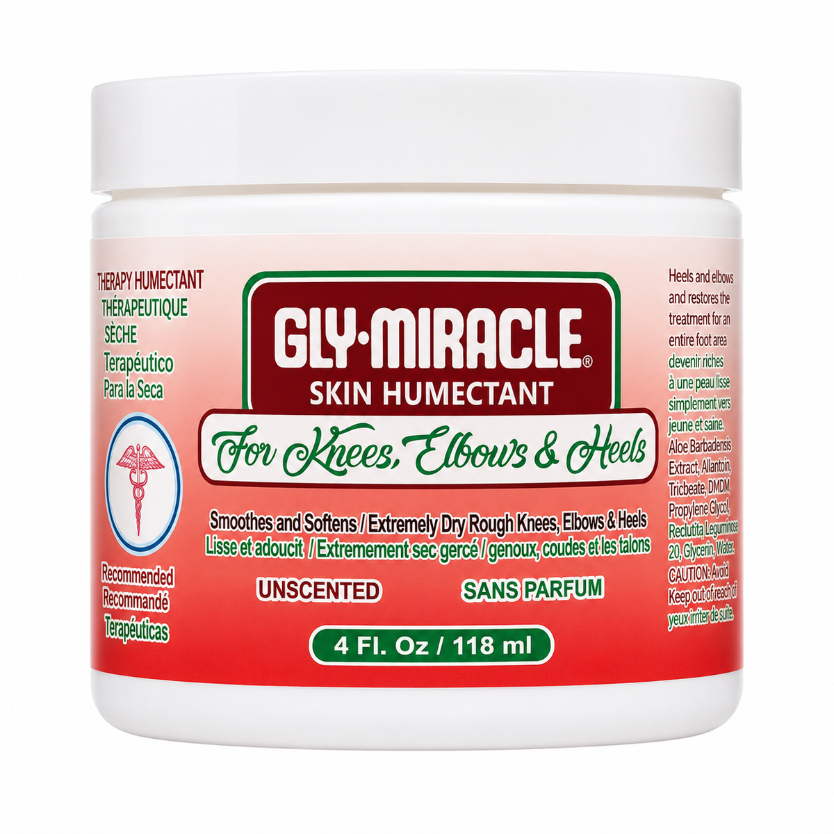 GLY MIRACLE For Knees, Elbows & Heels, Locks In Hydration, Unscented, 4 oz Jar