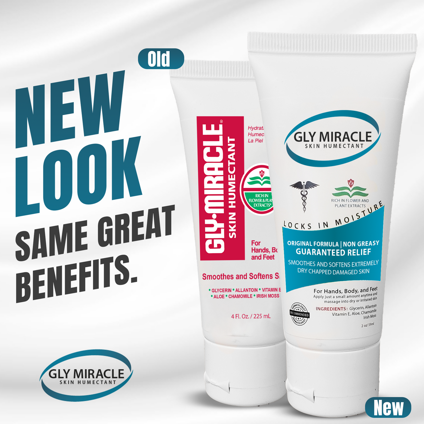 GLY MIRACLE Dry Skin Lotion – 2 oz tube | Light Fresh Scent | Deep, Non-Greasy Hydration for Dry, Cracked Hands, Cuticles & Feet