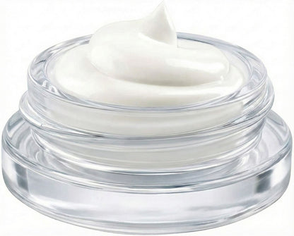 Mini Glass Travel Jar with White Lid – Pocket Size Refillable Container for Lotion, Lip Scrub, Creams – TSA Approved for Purse, Carry-On, or Travel Bag