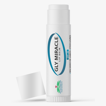 GLY MIRACLE Moisturizing Unflavored Lip Balm Bundle of Three (3) SPF 30 Natural Elixir of Aloe Vera, Bees Wax, Coconut Oil, Lanolin, Shea Butter to help repair, protect, nourish and soften lips