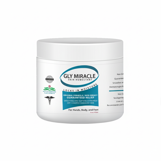 GLY MIRACLE Moisturizing Body Lotion 16 oz Jar - Non-Greasy Skin Humectant for Extremely Dry Skin, Hands, Body, and Feet, Light, Fresh Scent with Pure Glycerin for Nourishing Hydration