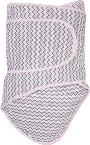 Miracle Blanket Swaddle Wrap for Newborn Infant Baby, Pink Chevron