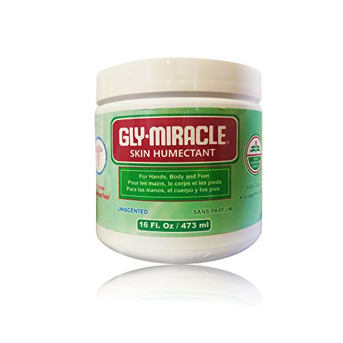 GLY MIRACLE Moisturizing Body Cream, 16 Ounce Jar - Non-Greasy Skin Humectant for Extremely Dry Skin, Hands, Body, and Feet, Fragrance-Free with Pure Glycerin for Nourishing Hydration