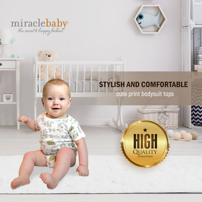 MiracleWear Cute Kid’s Outfits Bodysuit & Pants 8 Pcs Baby Clothing Sets Boy, 3-6 Months