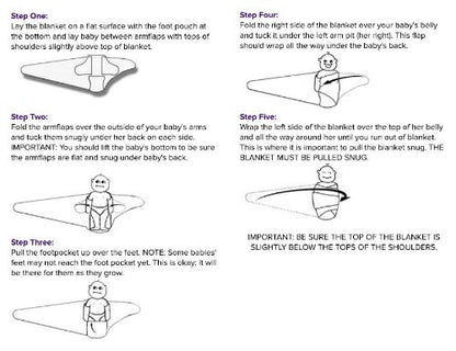 Miracle Blanket Swaddle Wrap for Newborn Infant Baby, Cirque D Fleur