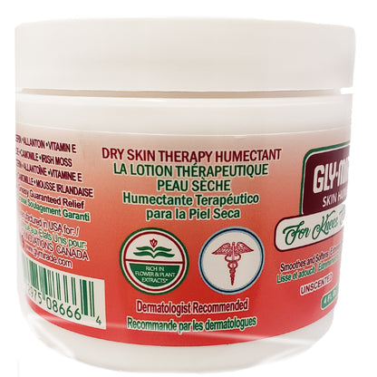 GLY MIRACLE Knees, Elbows, Heels Skin Humectant with Aloe Vera & Other Plant Extracts, 4 oz, Deep, Nourishing Hydration for Dry, Cracked, Irritated Skin on arms, legs and feet; Non- Greasy; UNSCENTED