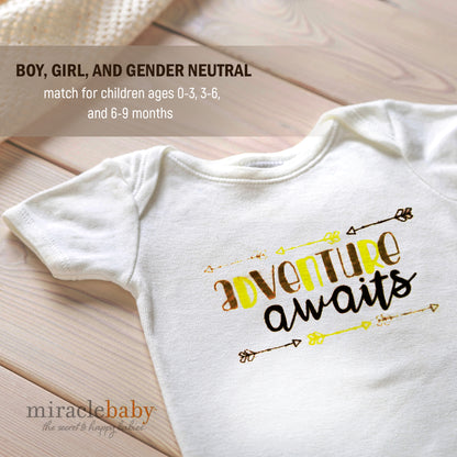 MiracleWear Cute Kid’s Outfits Bodysuit & Pants 8 Pcs Baby Clothing Sets Boy, 3-6 Months